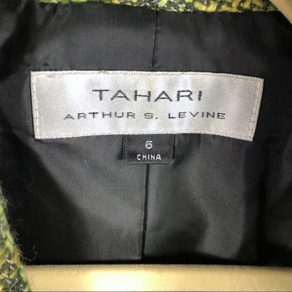 Tahari ASL Levine Tweed Belted Blazer Textured - Picture 5 of 9